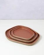 Trio de travessas orgânicas